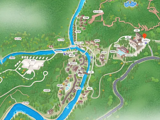 乌烈镇结合景区手绘地图智慧导览和720全景技术，可以让景区更加“动”起来，为游客提供更加身临其境的导览体验。